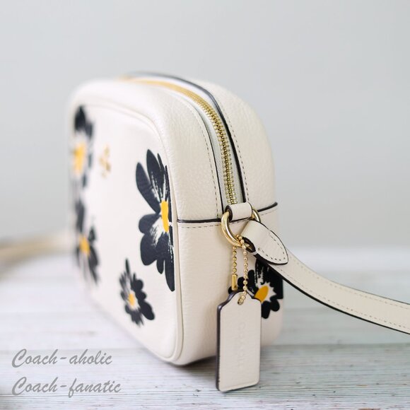 NWT Coach CZ598 Jamie Camera Bag Leather Crossbody With Floral Print - Picture 4 of 10